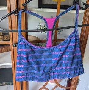Champion Racerback Sports bra-Purple/blue